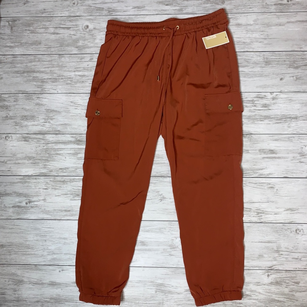 MICHAEL Michael Kors Burnt Orange Joggers L NWT